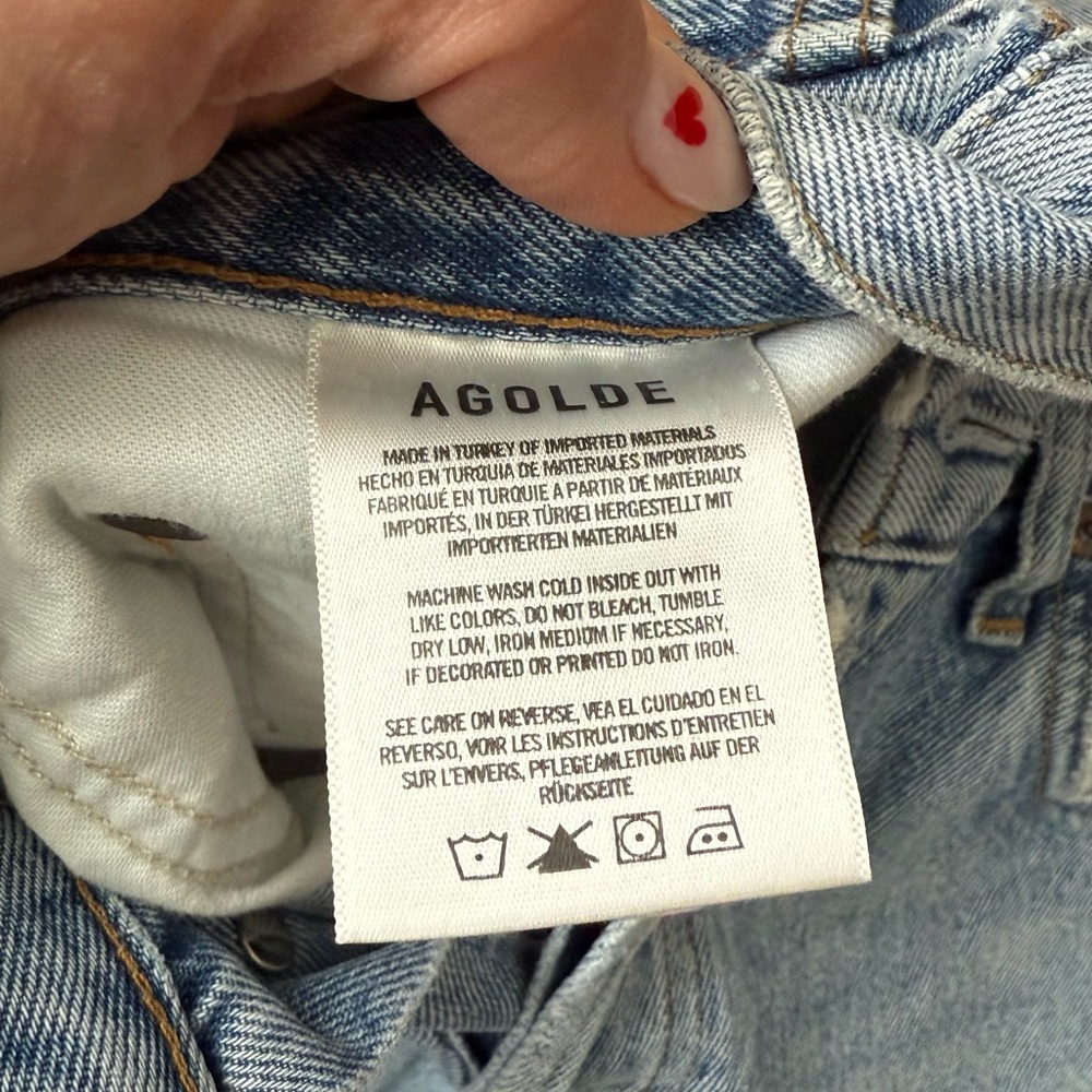 Agolde Womens Riley High Rise Straight Crop - Picture 4 of 4